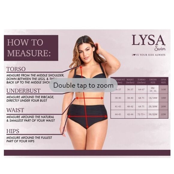 Lysa Women's Blue & White Cute and Stylish One-piece Bathing Suit Size 1X 18-20 - Picture 5 of 9